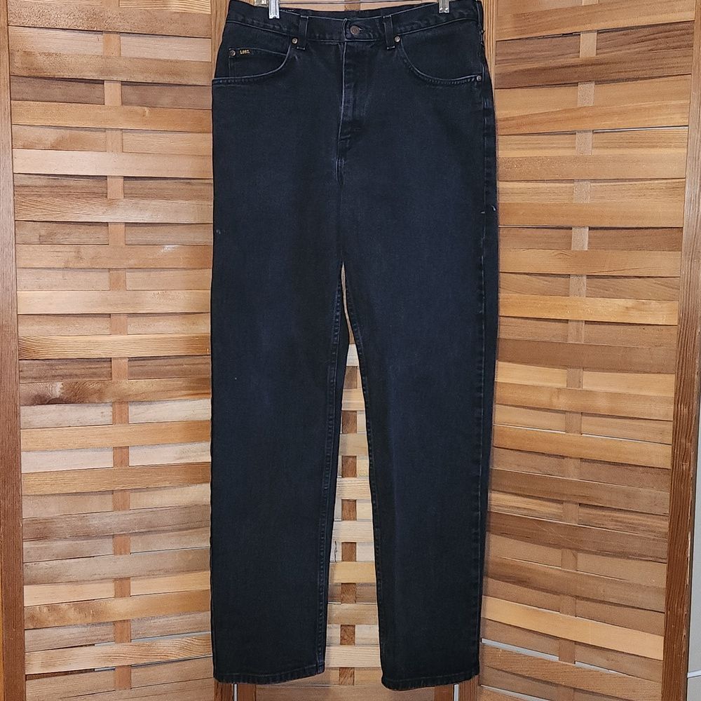 Vintage Men Black Lee Jeans Size 36x34 Cotton